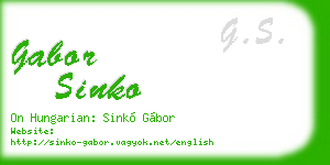 gabor sinko business card